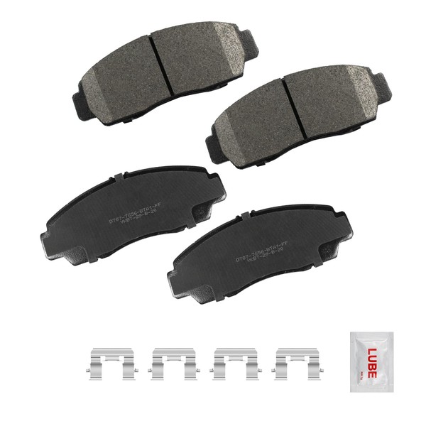 Fraxle Front Ceramic Brake Pads Set with Hardware For 2003-2011