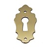 Ornate Brass Keyhole Escutcheon Cover Plate for Long Case Clocks,