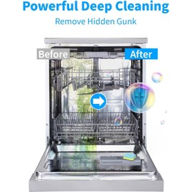 Dishwasher Cleaner and Deodorizer Tablets - 24 Pack Powerful Descaling and Refreshing Pods, Deep Cleaning for Dish Washer Machine, Natural Ingredients, Heavy Duty for Sparkling Clean - Yearly Supply