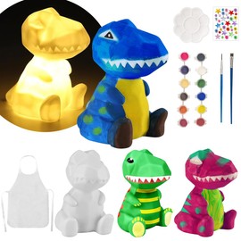 Craft Boys from 4 Years, Dinosaur Lamp Painting Set Craft Set Children, DIY Painting Dinosaur Toy, Birthday, Christmas Gift Ideas for Boys 4 5 6 7 8 Years