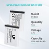 EN-EL10 Battery Pack, LP 2-Pack 1200mAh EN EL10 Battery, Compatible