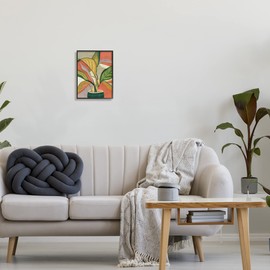 Stupell Industries Modern Tropical Potted Plant Framed Wall Art, Design by Carol Robinson