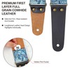 Nefelibata Guitar Strap, Cotton Print Guitar Straps with Head Cowhide