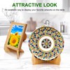 kroucoco Plate Holder Display Stand,6.8 inch Bamboo Easel Stand for