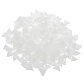 QUARKZMAN 200 g Glass Mosaic Triangle 14 mm White Glass Mosaic Tiles in Bulk Pack for Craft Projects DIY Crafts