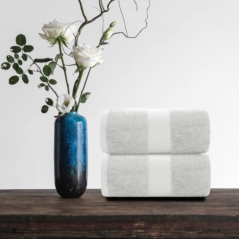White Classic Luxury Soft Bath Sheet Towels - 650 GSM