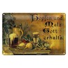 Vintage Blechschild | Hopfen und Malz | Gott erhalt's |