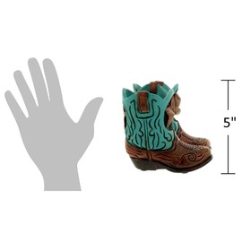 The Bridge Collection Western Cowboy Boot Salt and Pepper Shaker Set - Rustic Country Kitchen Table Decor - Unique Farmhouse Accent