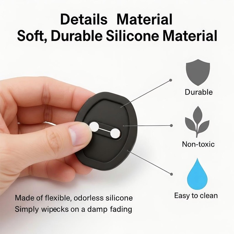 12pcs Universal Silicone Car Door Lock Cover - Protective Door