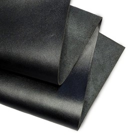 Kozmo Genuine Leather Sheets | Full Grain Leather | Colour: Jet Black | Thickness: 1.3-1.5mm | Size: 30x60cm | Cowhide Sheet for Leathercraft, Repairs and Home Decoration