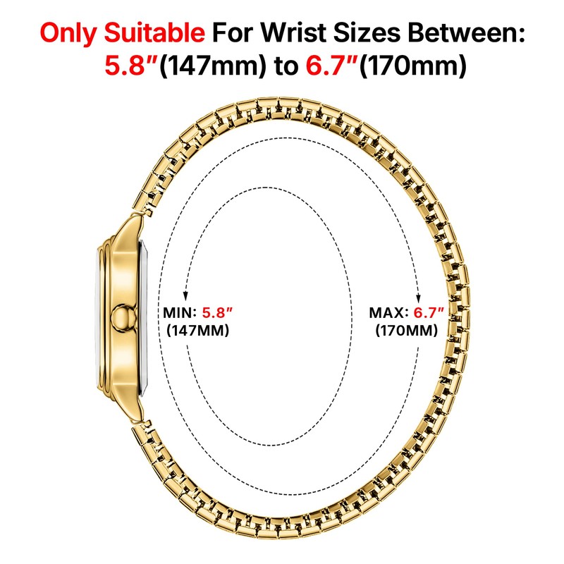 TKIIOER Small Gold Watches for Women, Easy to Read Roman