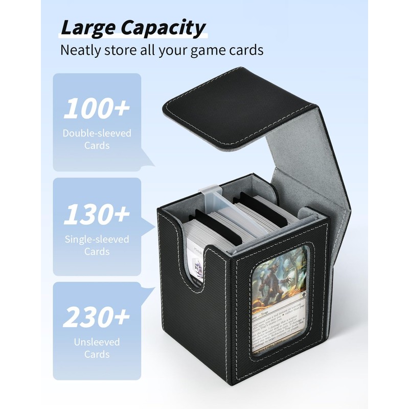 XiYeM Card Deck Box with MTG Commander Display, Deck Case
