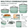 RIKDOKEN Lunch Box, Stackable 3 Layers Containers, Portable 94OZ Large