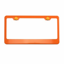 Aftermarket Products T304 Stainless Steel License Plate Frame Holder Solar Orange Powder Coating