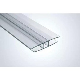 BAYER PACK OF 2 CLEAR H CONNECTORS 48'' ( 4 FEET ) LONG FOR 8 mm  TWINWALL SHEETS