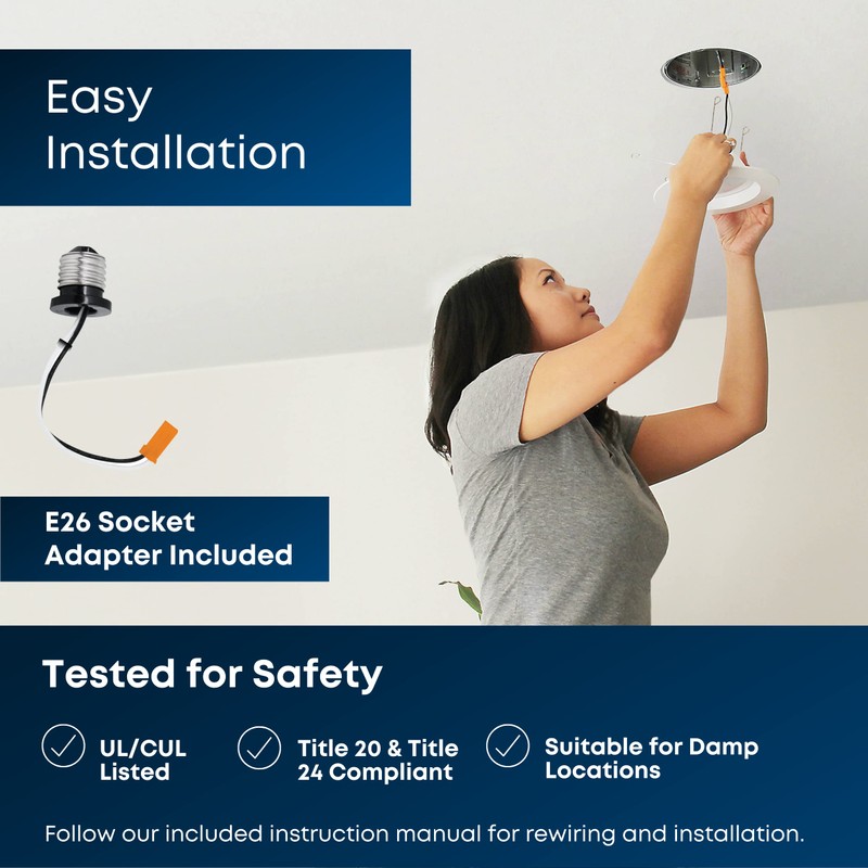 Feit Electric 4 inch Adjustable Scoop Recessed LED Downlight -