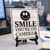 Smile You're On Camera 5"x 5" Square Table Sign With