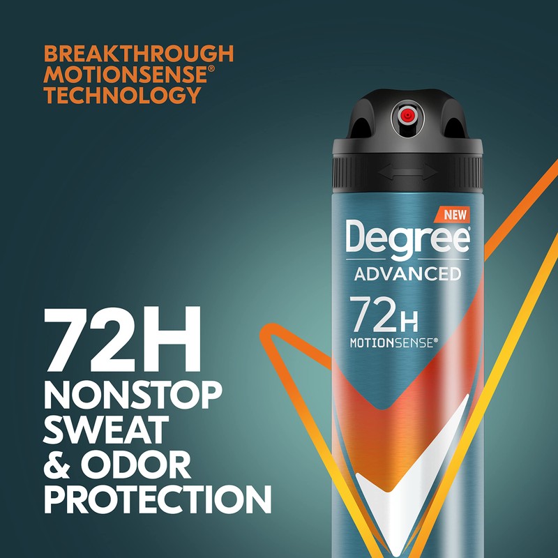 Degree Men Advanced Antiperspirant Deodorant Dry Spray Adventure 72-Hour Sweat