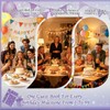 Purple Birthday Decoration Guest Book, 18x12 Inch Signing Board