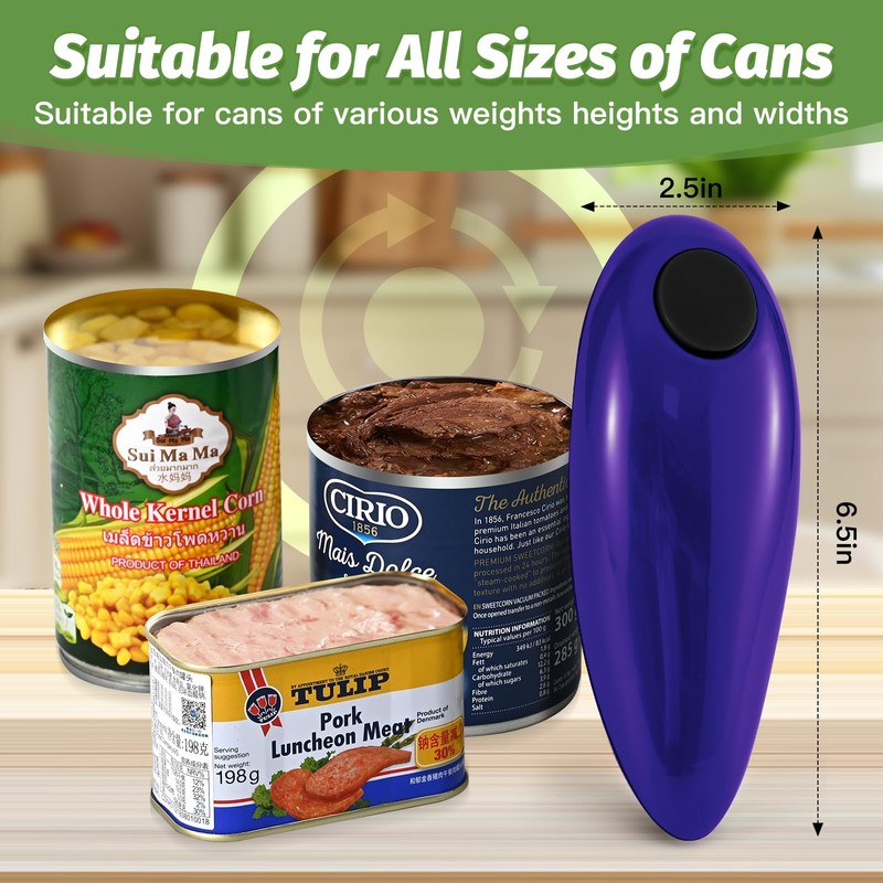 Electric Can Opener, Handheld One Touch Automatic Can Openers