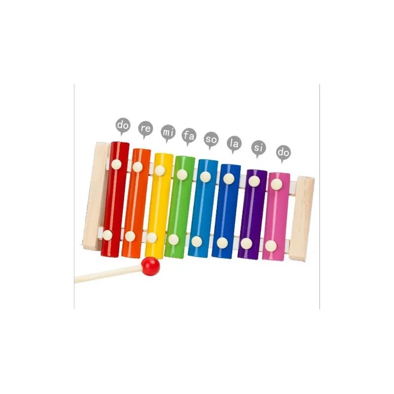 Xilofono Infantil 8 Notas Madera Didactico-montessori Juguet