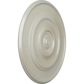 Ekena Millwork CM24REFBS Traditional Reece Ceiling Medallion, 24 3/8"OD x 1 1/8"P (Fits Canopies up to 5 7/8"), Hand-Painted Flash Blue