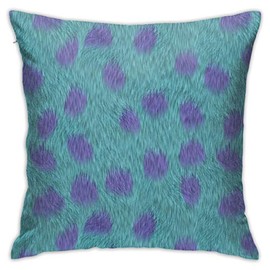 HATUO Sully Fur Monsters Inc Inspired Bedroom Throw Pillow Covers Home Decorative Couch Sofa Square Pillow Case 18x18 in