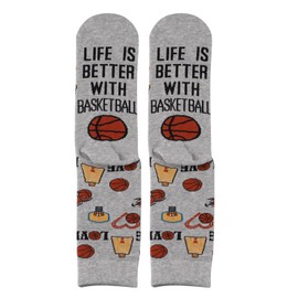 PXTIDY Basketball Socks Basketball Lover Gifts Life Is Better With Basketball Sports Gifts For Men Basketball Player