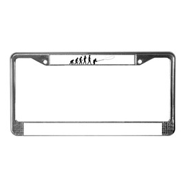 CafePress Fly Fishing License Plate Frame Chrome License Plate Frame, License Tag Holder
