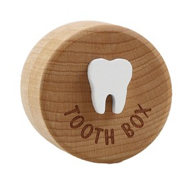 GSHLLO Wooden Lost Tooth Boxes Containers Baby Tooth Fairy Box Dropped Teeth Storage Holder Keepsake Organizer Gift for Kids