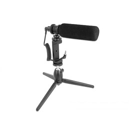 Delock Vlog Shotgun Microphone Set for Smartphones and DSLR Cameras