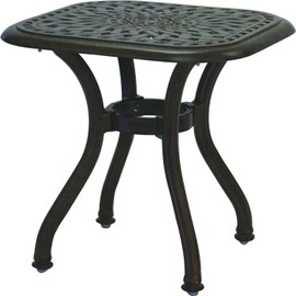 Darlee Series 60 Cast Aluminum Square Patio End Table - Antique Bronze
