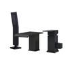 Beiyi Waterfall Roman Tub Faucet with Hand Shower Matte Black