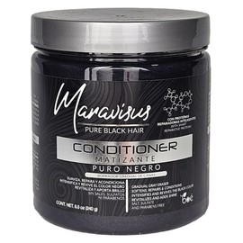 BOÉ COSMETICS Maravisus Pure Black Hair Conditioner 8.5 oz – Gradual Gray Eraser & Tone Reviver – Color Enhancing & Repair for Dyed, Gray & Natural Hair – Sulfate-Free, Paraben-Free