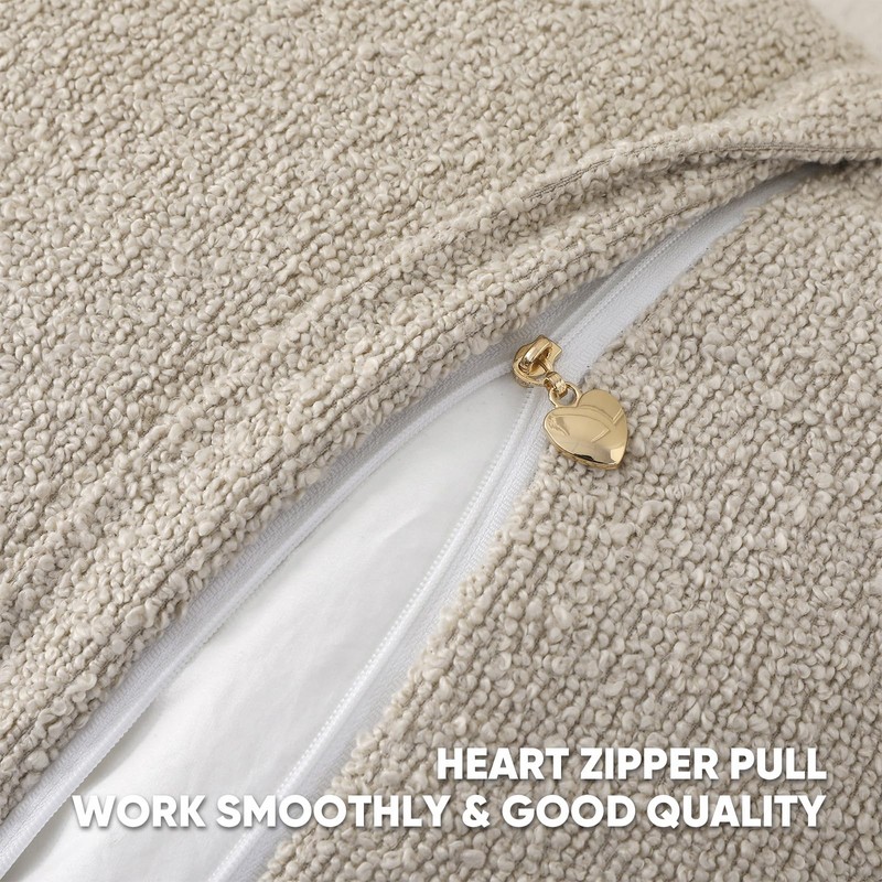 HAUSSY Set of 2 12x20 Decorative Throw Pillow Covers, Soft