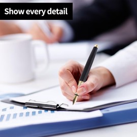 cobee Vintage Wooden Fountain Pens, 0.7mm Handcrafted Fountain Pen Wood Luxury Pen Fine Point Business Pen Compatible with 2.6mm Cartridges for Journaling Calligraphy Gift Supplies (Black)