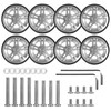 Zoofen 8 Pcs Luggage Replacement Wheels 50 x 12mm Double