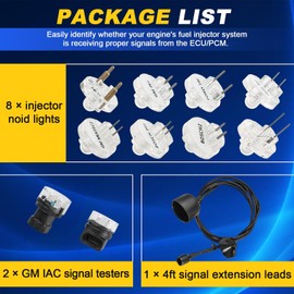 DASBET Noid Light Test Kit 11 Pieces | Fuel Injector Noid Light Tester Kit with 8 Noids, Noid Lites IAC Tester for Most Cars
