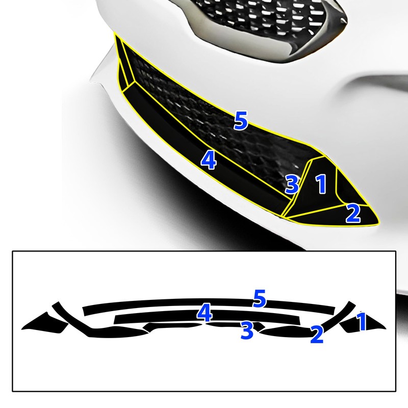 BOGAR TECH DESIGNS Front Lower Lip Chrome Delete Overlay Film
