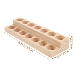 FRCOLOR Wooden Essential Oil Organizer Display Stand Two Essential Oil Holder for Home and Spa Use Durable and Pressure Resistant Storage Case Smooth Surface Design