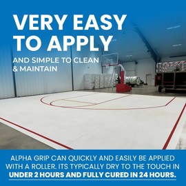 Alpha Grip Non-Slip Paint for Concrete & Asphalt – Non-Skid Coating Ideal for Striping Parking Lots, Playgrounds & Pavements (Tennis Green, Quart)