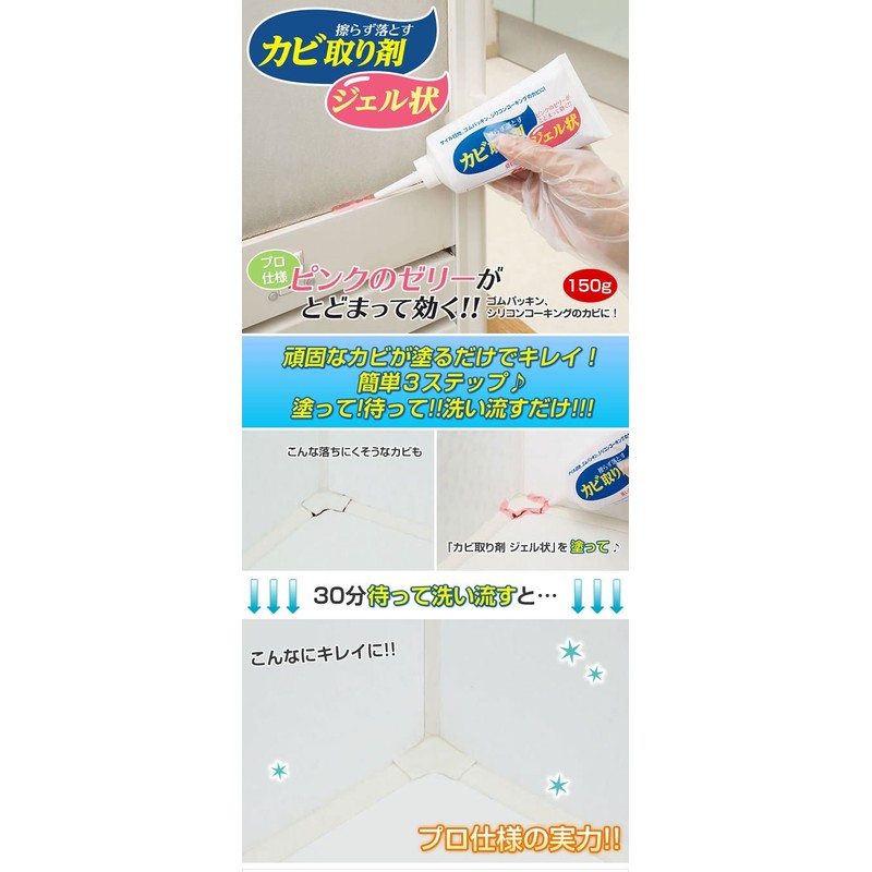 Mold Remover Gel 5.3 oz (150 g), Bath, Washing, Tile,