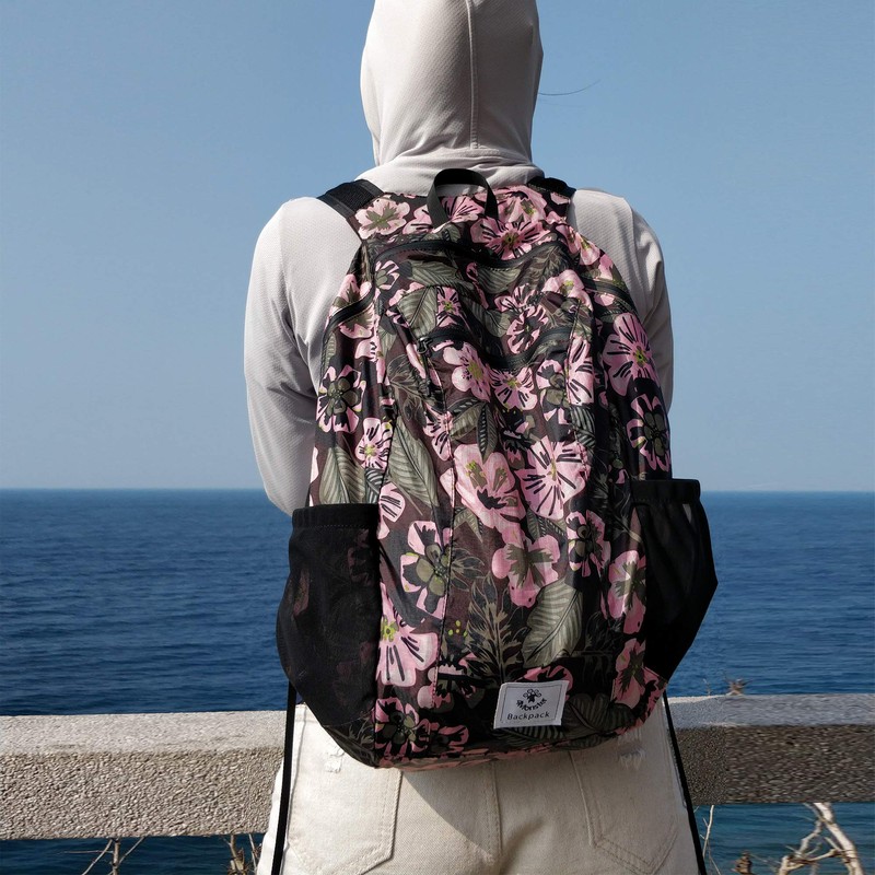 4Monster Foldable Backpack, Ultra Light Unisex Day Pack, Outdoor Waterproof