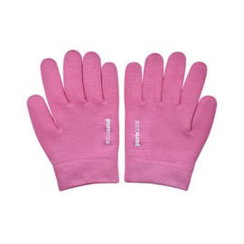 PURECODE Moisturizing Gel Gloves for Dry Skin, Dry Hands, Cracked Skin, Rough Skin, Medium (Pink)