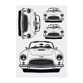 4 x 'Classic Convertible' Temporary Tattoos - Water Resistant, Skin-Safe, Non-Toxic Transfers, Mixed Sizes (TO00078200)