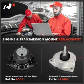 A-Premium 3PCS Engine Motor Mount and Transmission Mount Set Compatible with Jeep Grand Cherokee 2011-2021 & Dodge Durango 2013-2022, 3.6L 5.7L 6.4L, Replace# 68032662AD, 68032662AE