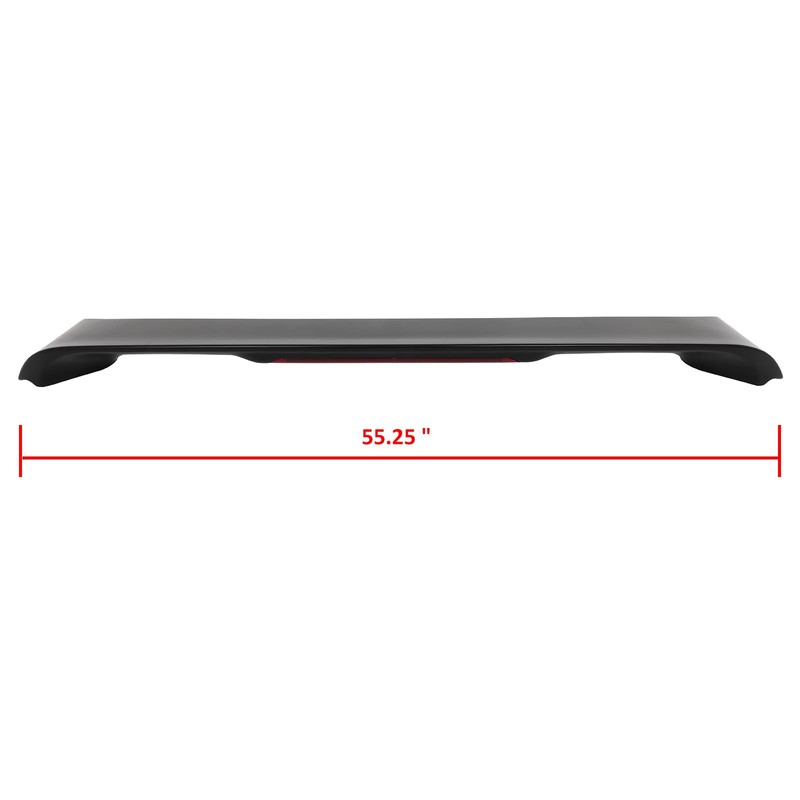 cciyu Rear Trunk Spoiler Wing With 3rd Brake Light Fits