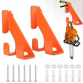 Tacody Chainsaw Hanger Holder, 2 Pack Heavy Duty Chainsaw Wall Mount, Chainsaw Storage Rack, Garage Organization Hangers Compatible with Stihl, Husqvarna, Echo Saws, Space-Saving Chainsaw Mount
