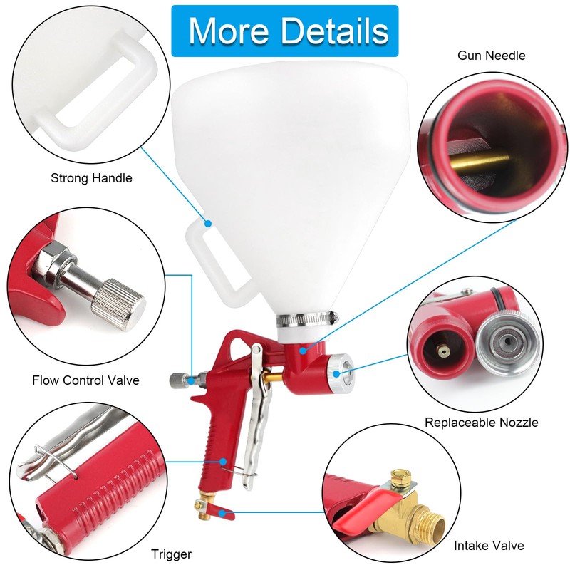 Texture Drywall Sprayer,Air Hopper Spray Guns Paint with 1.5 Gallon