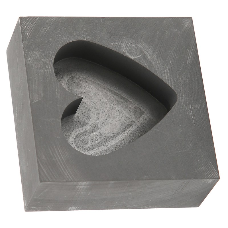 Graphite Casting Mold Professional Heart Shaped Ingot Casting Refining Mould